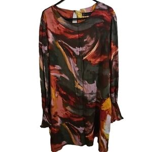 New York & Company Multicolor Dress XL